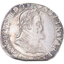 Coin, France, Henri IV, 1/2 Franc, Toulouse, VF(30-35), Silver, Gadoury:590