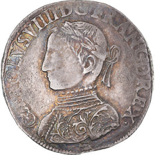 Monnaie, France, Charles IX, Teston, 1563, La Rochelle, 2nd type, TB+, Argent