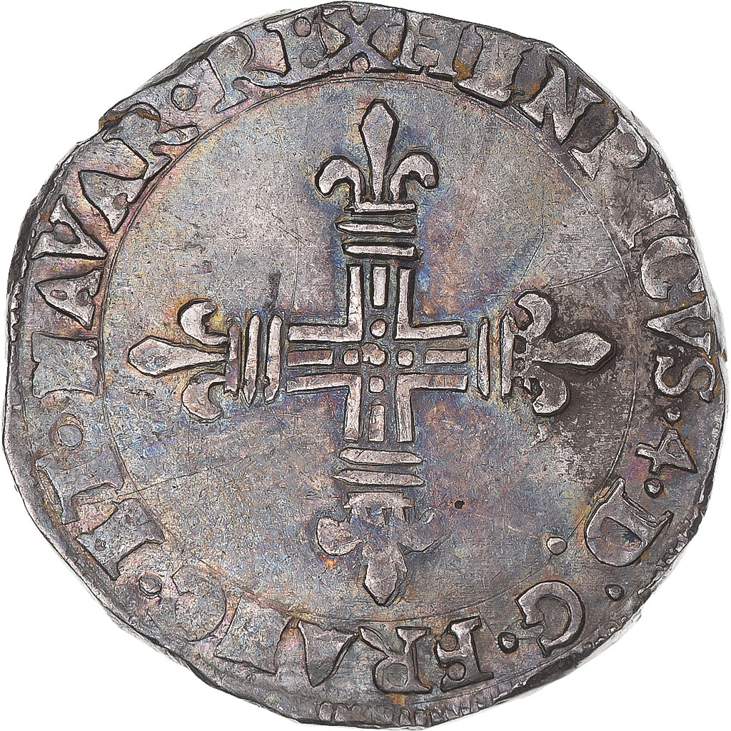 Moneda, Francia, Henri IV, 1/4 d'écu de Navarre, 1603, Saint-Palais, MBC