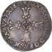 Monnaie, France, Henri IV, 1/4 Ecu, 1601, Bayonne, 3rd type, TTB, Argent