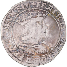 Coin, France, François Ier, Teston, Lyon, 10th type, VF(30-35), Silver