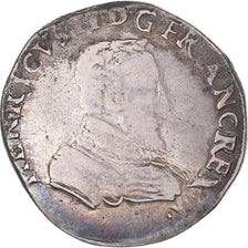 Coin, France, Henri II, Teston à la tête nue, 1560, Lyon, 1st Type, VF(30-35)
