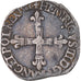 Coin, France, Henri III, 1/4 Ecu, 1586, Nantes, VF(30-35), Silver, Gadoury:494