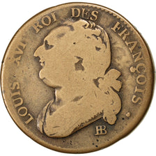 Constitution, 12 Deniers François, 1791 BB, Strasbourg, Gadoury 15