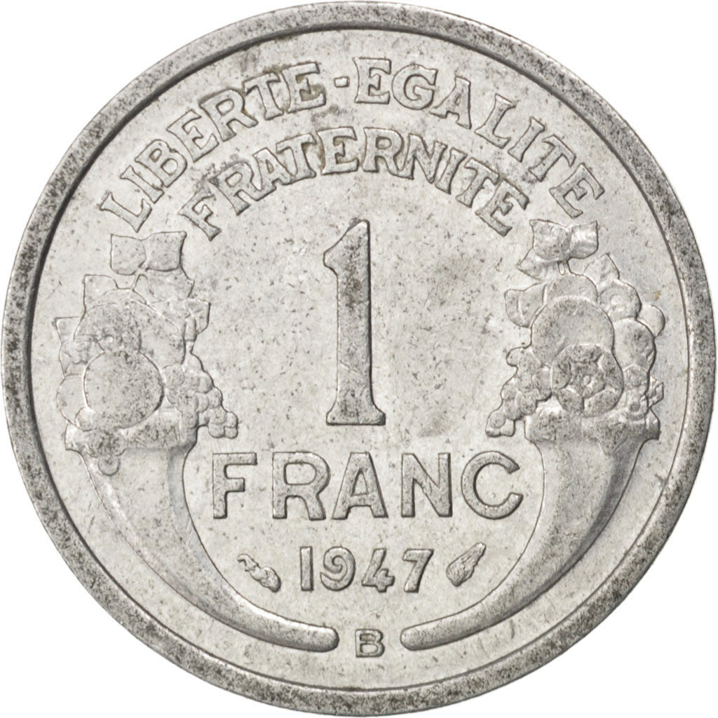 FRANCE, Morlon, Franc, 1943, Beaumont - Le Roger, KM #885a.2, EF(40-45),...