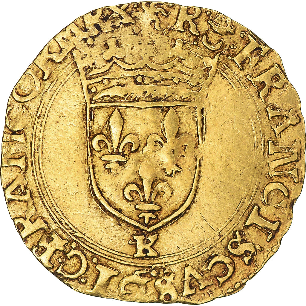 Coin, France, François Ier, Ecu d'or à la croisette, 1541-1547, Bordeaux