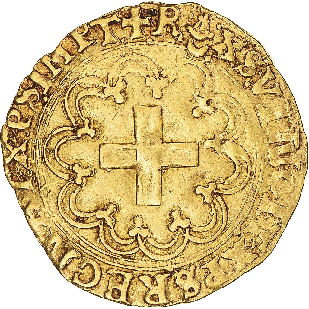 Coin, France, François Ier, Ecu d'or à la croisette, 1541-1547, Bordeaux