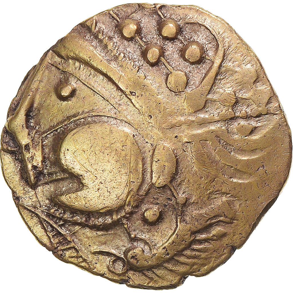 Aulerci Eburovices, Hemistater, 1st century BC, Electrum, EF(40-45)