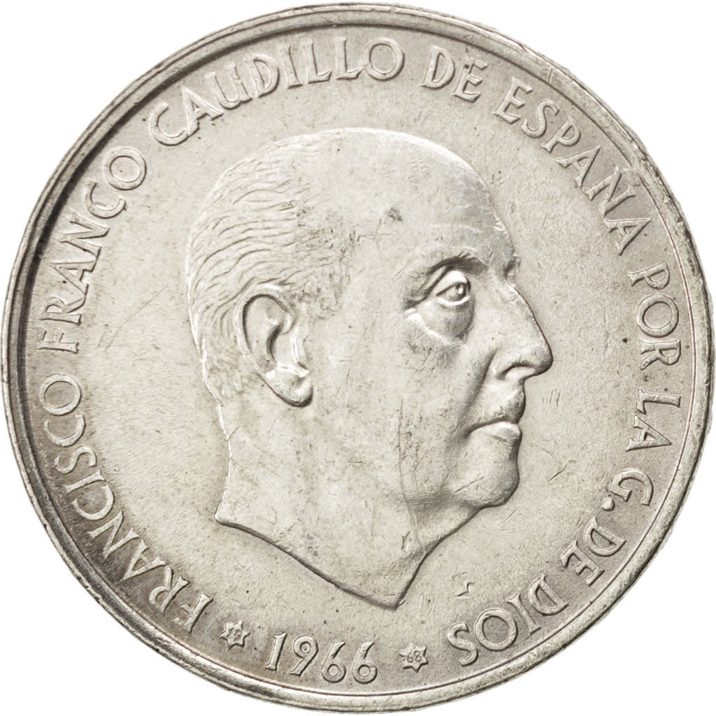 SPAIN, 100 Pesetas, 1968, KM #797, AU(55-58), Silver, 34, 19.14