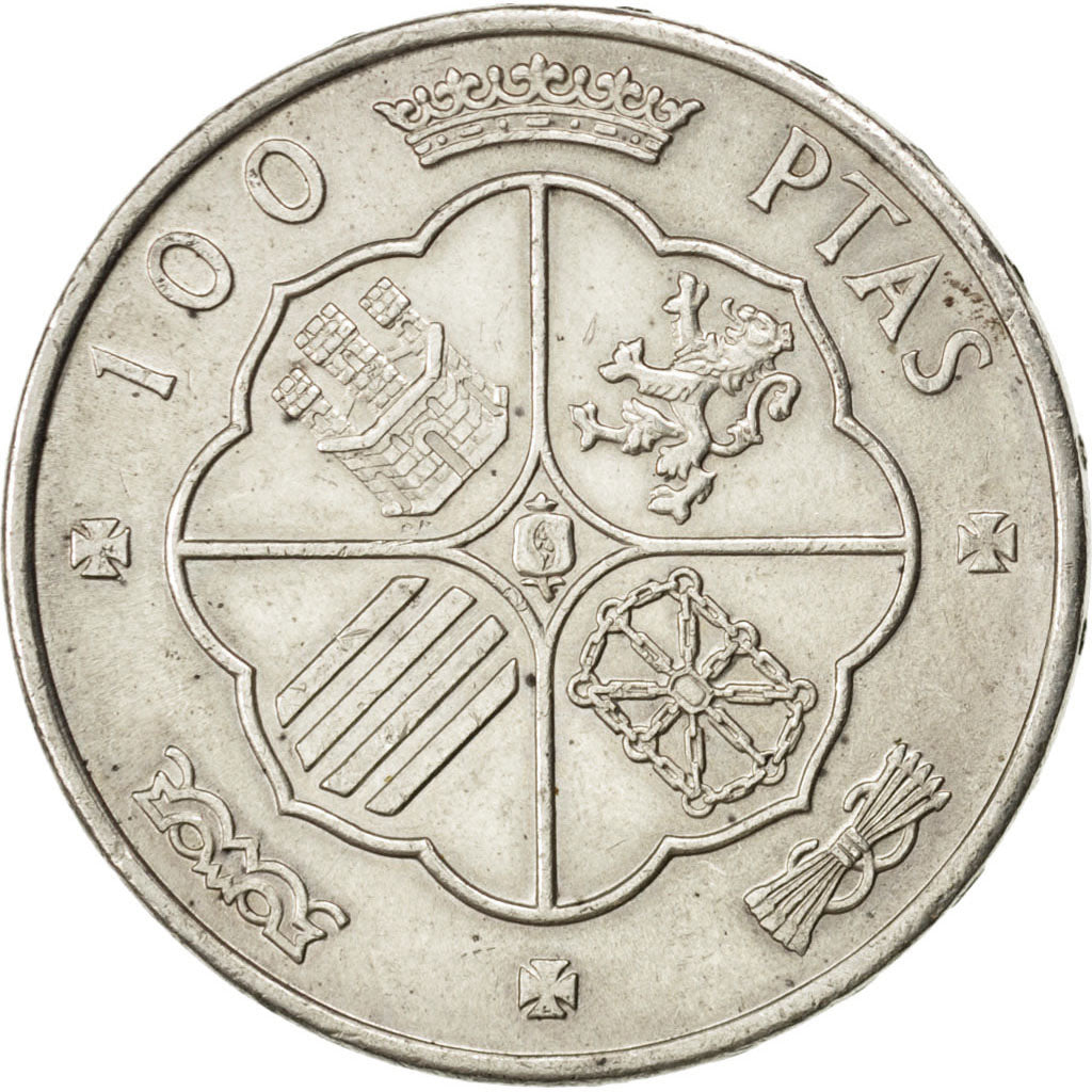 SPAIN, 100 Pesetas, 1968, KM #797, AU(55-58), Silver, 34, 19.14