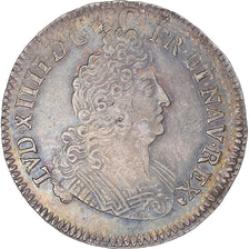 Moneta, Francia, Louis XIV, 1/2 écu aux 8L, 2e type, 1704, Rouen, réformé