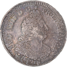 Coin, France, Louis XIV, 1/2 Ecu aux insignes, 1702, Lyon, réformé, EF(40-45)