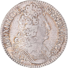 Coin, France, Louis XIV, 1/2 Ecu aux trois couronnes, 1710, Paris, VF(30-35)