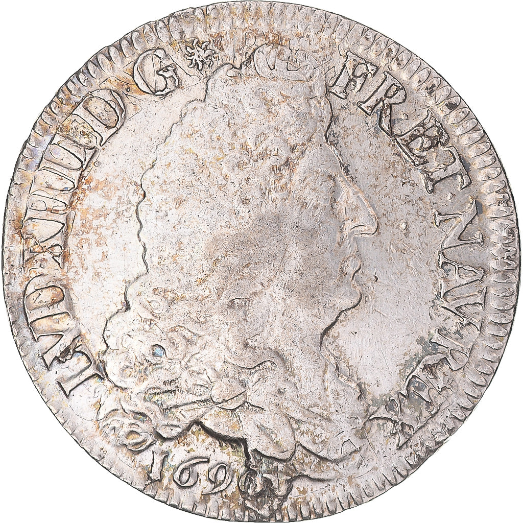 Monnaie, France, Louis XIV, 1/2 Écu aux 8 L, 1690, Paris, réformé, TTB