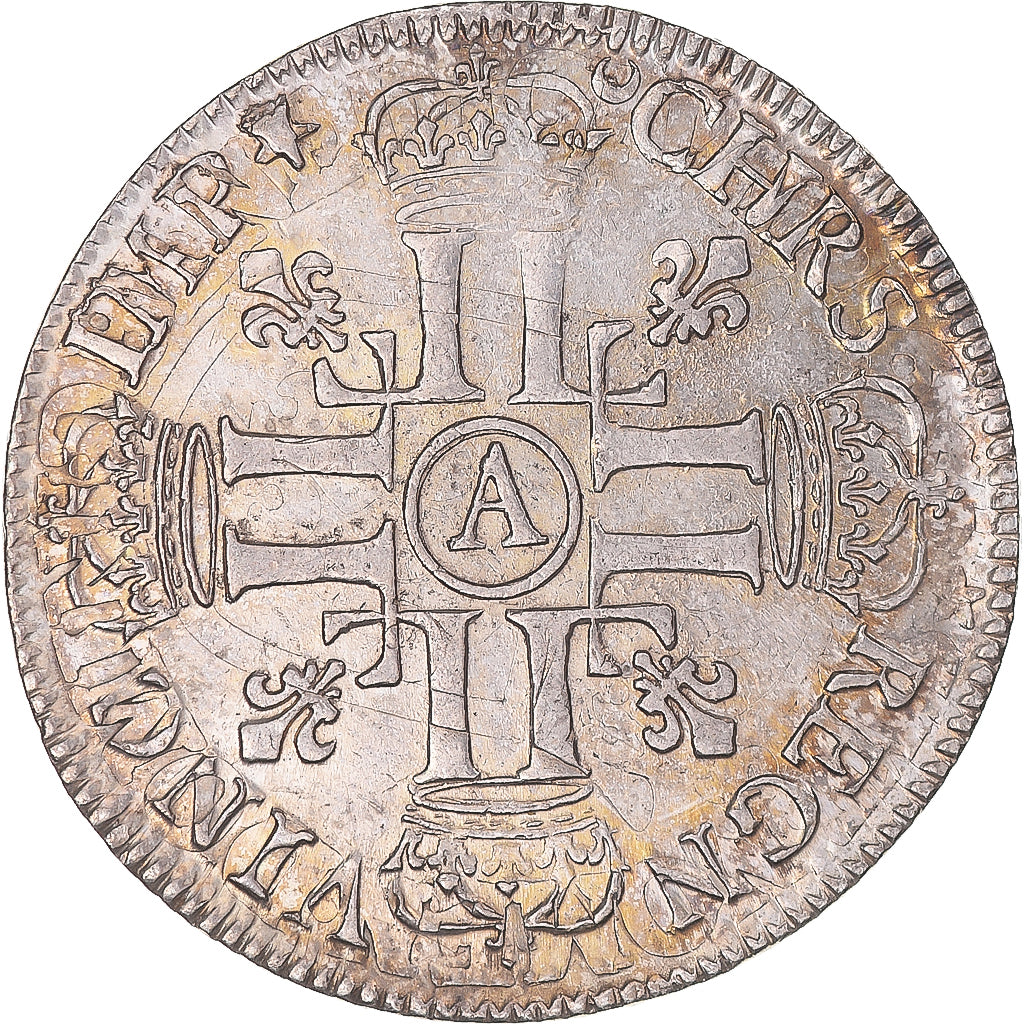Monnaie, France, Louis XIV, 1/2 Écu aux 8 L, 1690, Paris, réformé, TTB