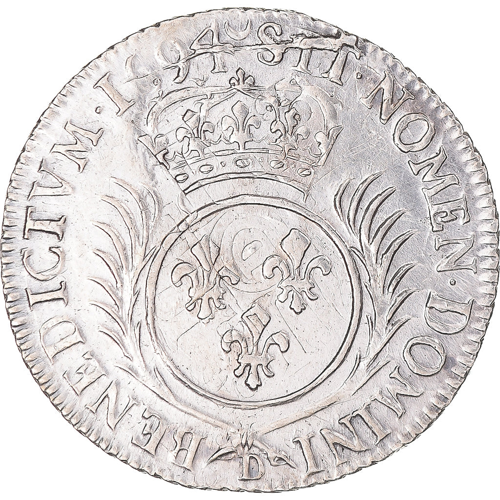 Moneta, Francja, Louis XIV, 1/4 Ecu aux palmes, 1694, Lyon, réformé