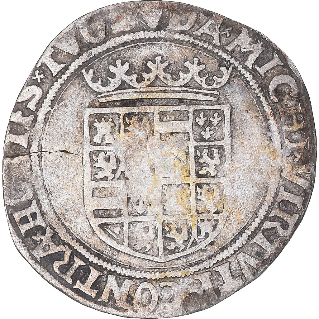 Coin, Spanish Netherlands, Charles Quint, 1/2 Réal, 1521-1555, Anvers