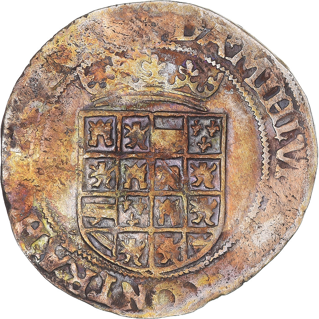 Coin, Spanish Netherlands, Charles Quint, 1/2 Réal, 1521-1555, EF(40-45)