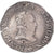 Moneda, Francia, Henri III, 1/4 Franc au col plat, 1586, Saint-Lô, BC+, Plata
