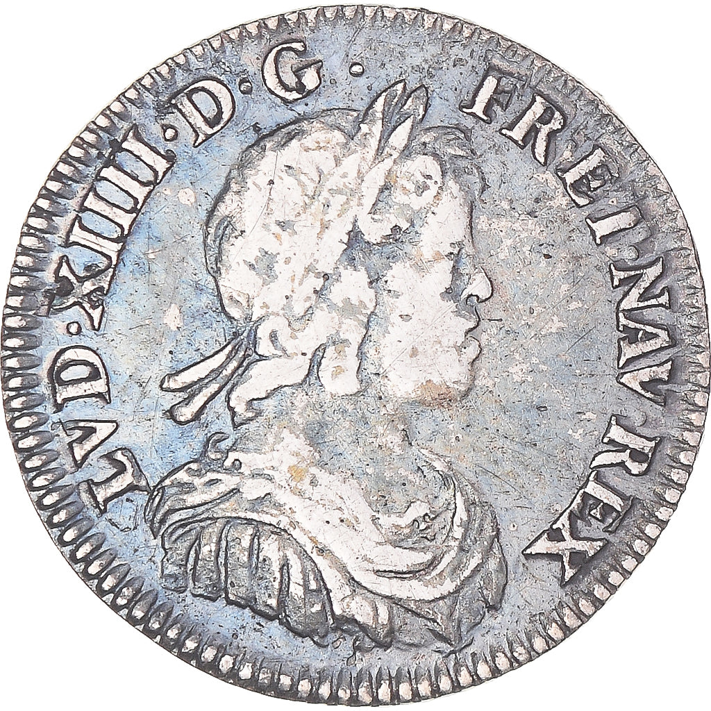 Munten, Frankrijk, Louis XIV, 1/12 Ecu à la mèche courte, 1644, Paris, rose