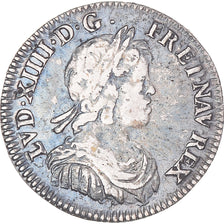 Munten, Frankrijk, Louis XIV, 1/12 Ecu à la mèche courte, 1644, Paris, rose