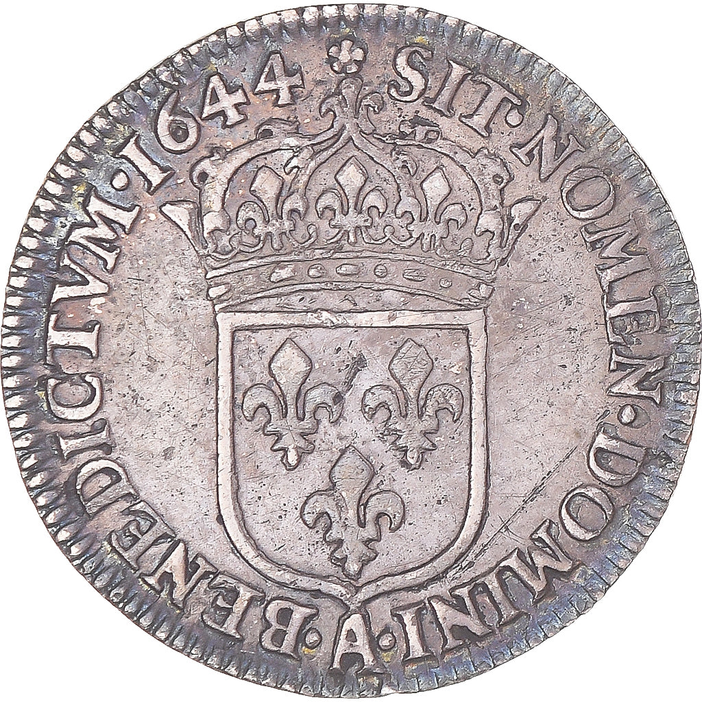 Munten, Frankrijk, Louis XIV, 1/12 Ecu à la mèche courte, 1644, Paris, rose