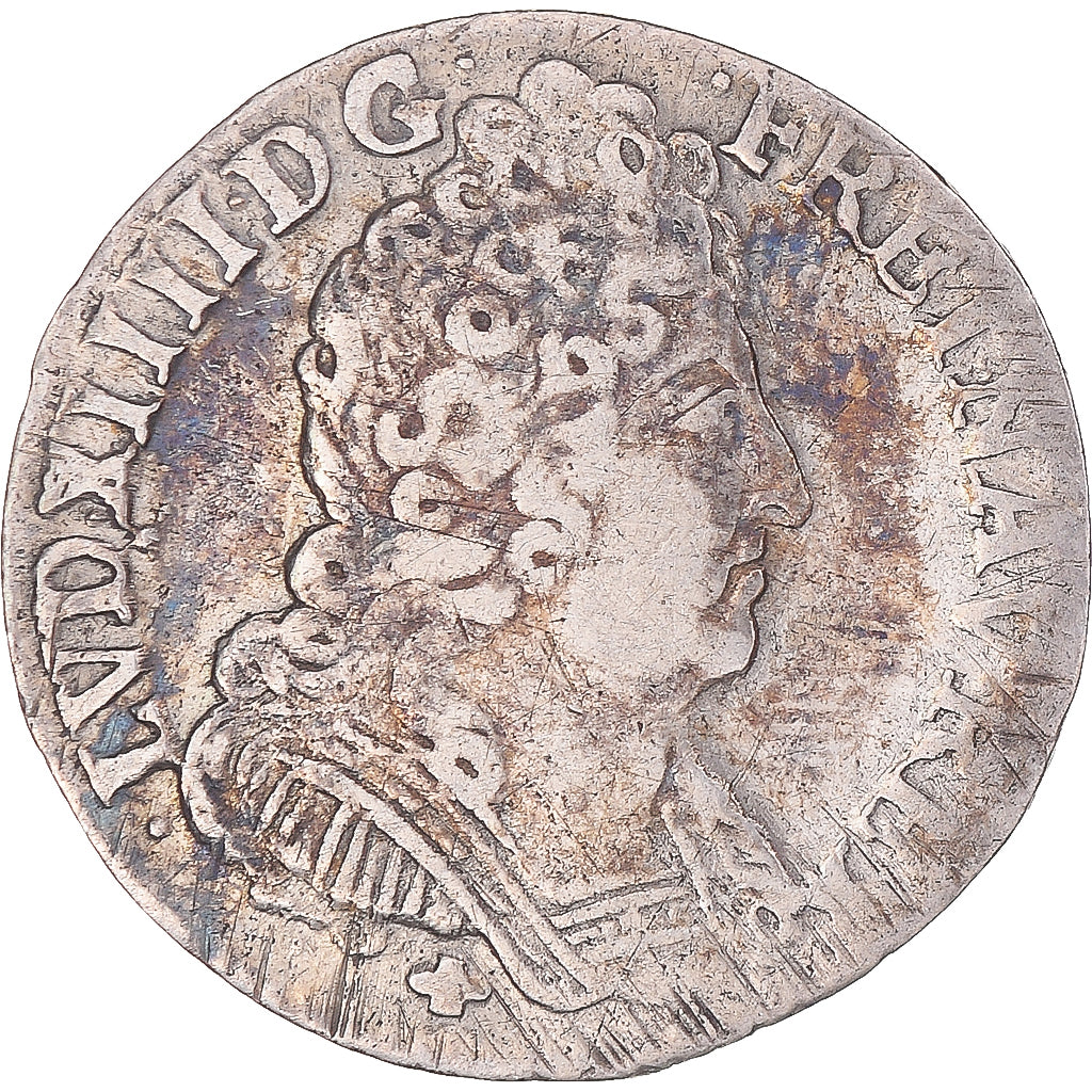 Coin, France, Louis XIV, 1/10 Écu aux 3 couronnes, 1711, Nantes, EF(40-45)