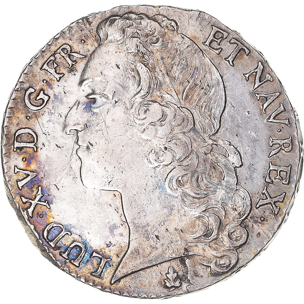 Monnaie, France, Louis XV, 1/2 Écu au bandeau, 1753, Riom, TTB, Argent