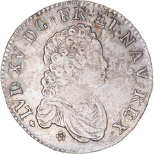 Monnaie, France, Louis XV, 1/2 Écu Vertugadin, 1716, La Rochelle, TTB, Argent