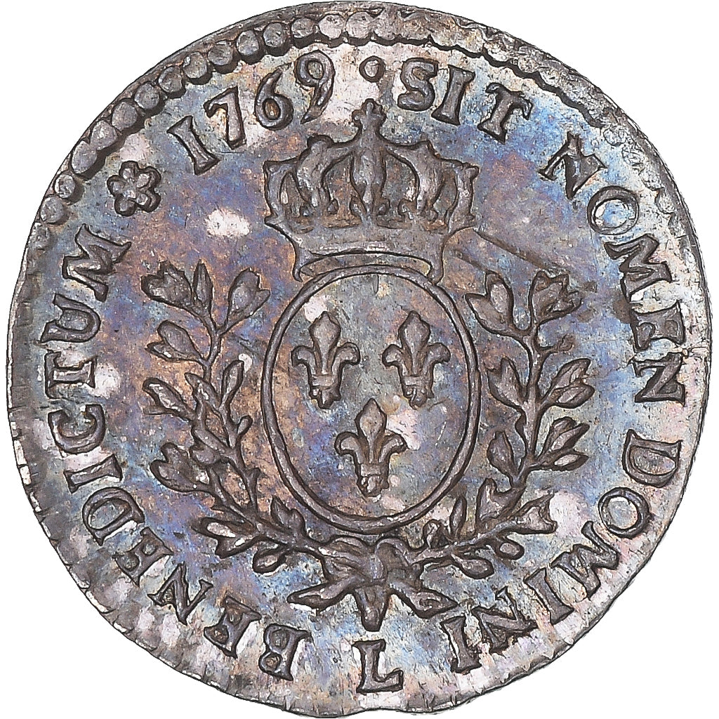 Monnaie, France, Louis XV, 1/20 Écu au bandeau, 1769, Bayonne, TTB+, Argent