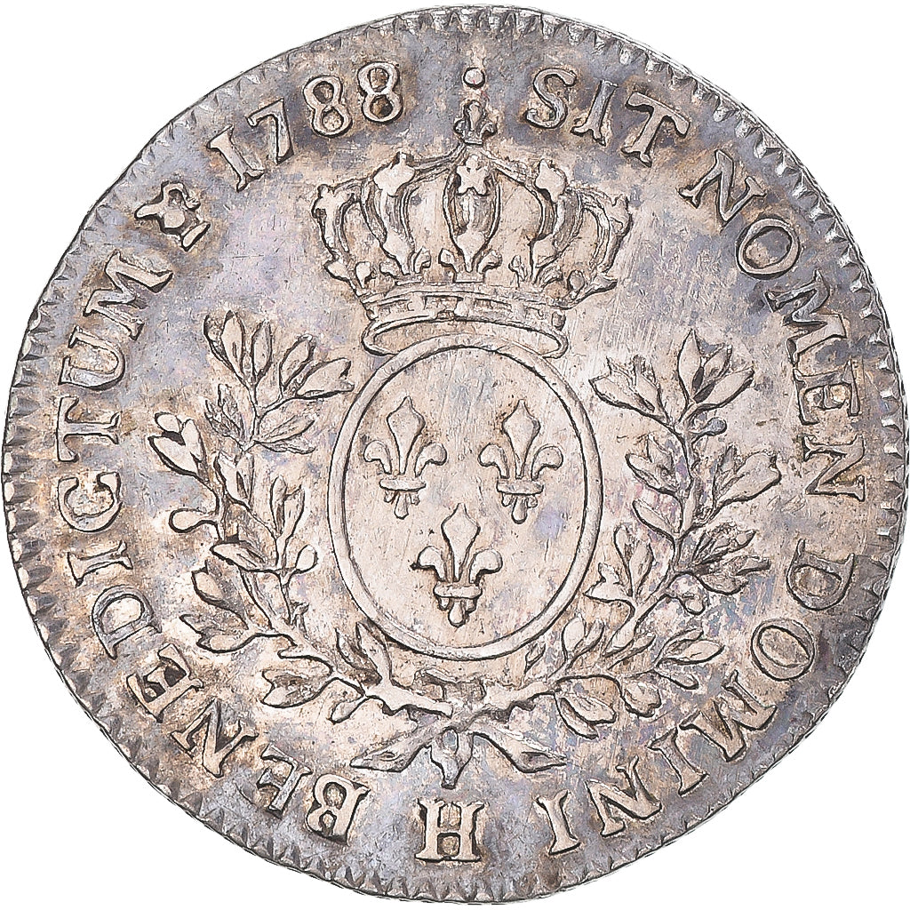 Munten, Frankrijk, Louis XVI, 1/5 Ecu, 1788, La Rochelle, ZF, Zilver, KM:569.4