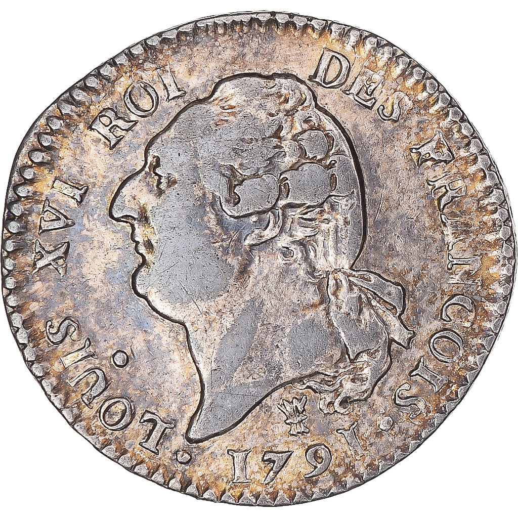 Coin, France, Louis XVI, 15 sols françois, 1791 / AN 3, Limoges, VF(30-35)