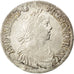 FRANCE, Écu à la mèche longue, ECU, 1652, Paris, KM #155.1, VF(30-35), Silver, G