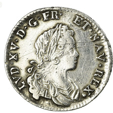 Coin, France, Louis XV, 1/6 Écu (XX – S) de France-Navarre, 20 Sols, 1/6 ECU
