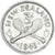 Moneda, Nueva Zelanda, George VI, 3 Pence, 1943, British Royal Mint, MBC, Plata