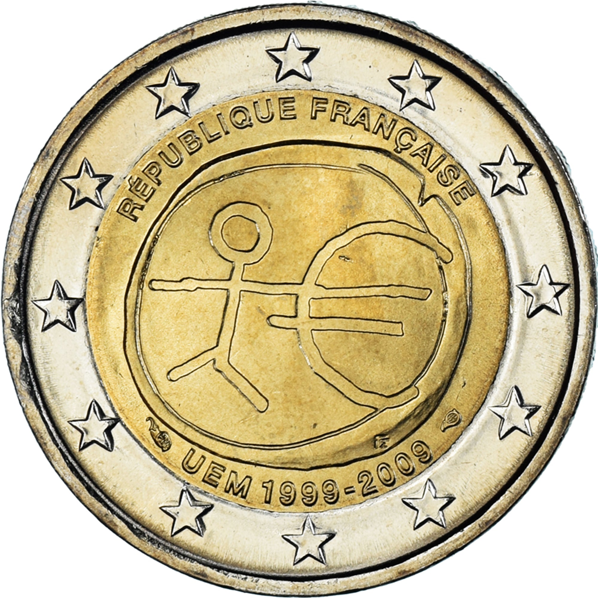 France, 2 Euro, UEM, 2009, Monnaie de Paris, SPL, Bimétallique, KM:1590
