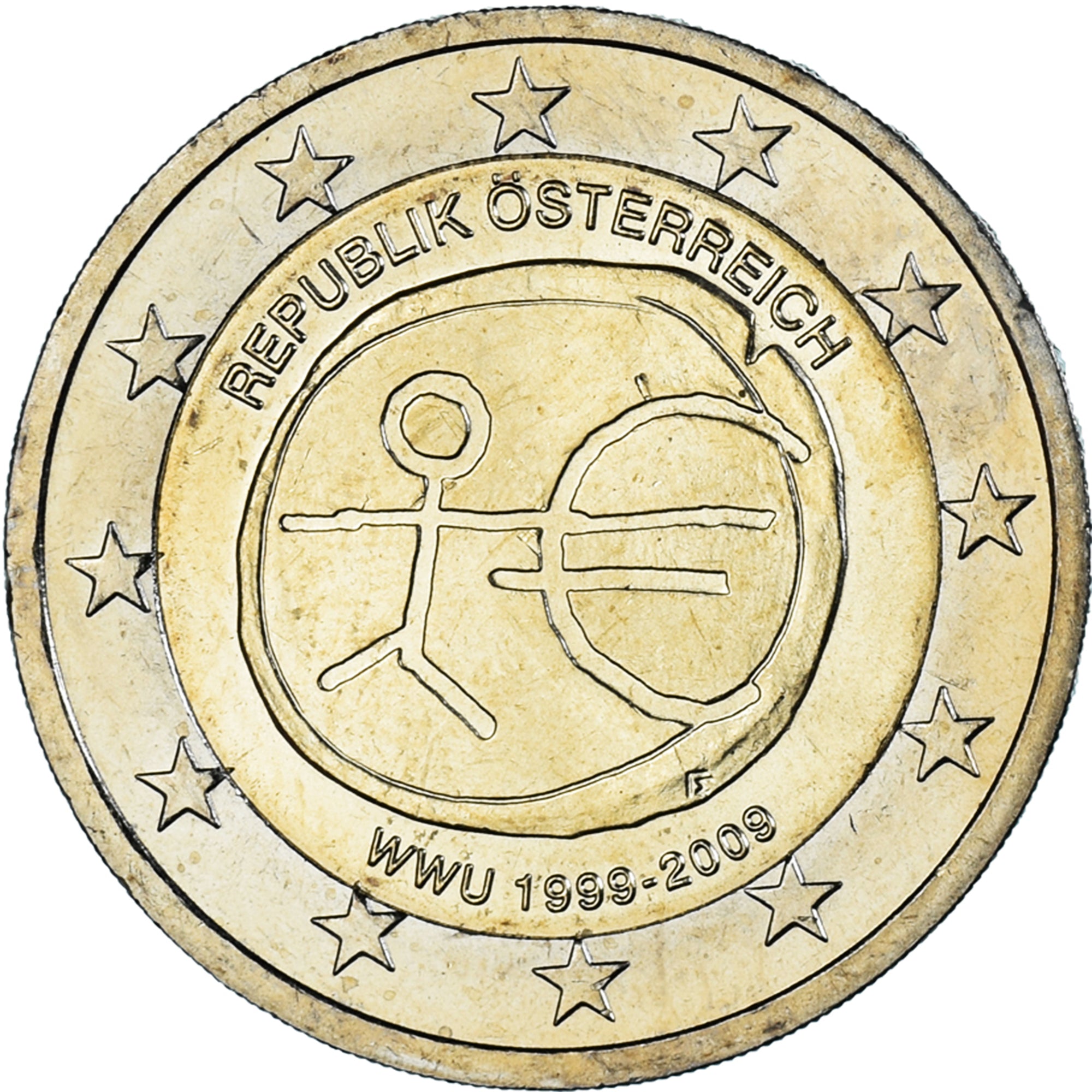 Austria, 2 Euro, WWU, 2009, MS(60-62), Bi-Metallic, KM:3175