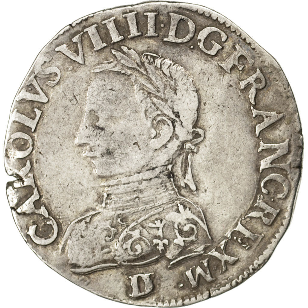 FRANCE, Teston, 1563, Lyons, EF(40-45), Silver, Sombart #4618, 9.42