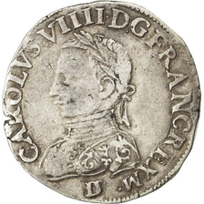 FRANCE, Teston, 1563, Lyons, EF(40-45), Silver, Sombart #4618, 9.42