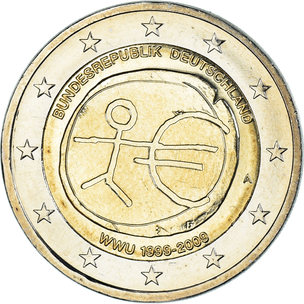 GERMANY - FEDERAL REPUBLIC, 2 Euro, WWU, 2009, Berlin, MS(60-62), Bi-Metallic