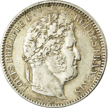 Monnaie, France, Louis-Philippe, 2 Francs, 1845, Rouen, TTB+, Argent, KM:743.2