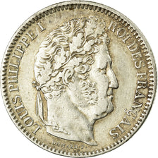 Moneta, Francia, Louis-Philippe, 2 Francs, 1845, Rouen, BB+, Argento, KM:743.2