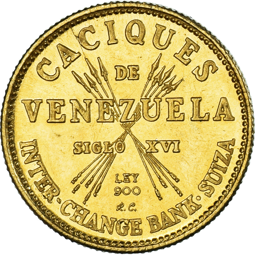 Moneta, Venezuela, Murachi, Caciques, Caracas, SPL-, Oro