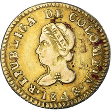 Coin, Colombia, Escudo, 1848, Popayan, FAUX, VF(30-35), Gold