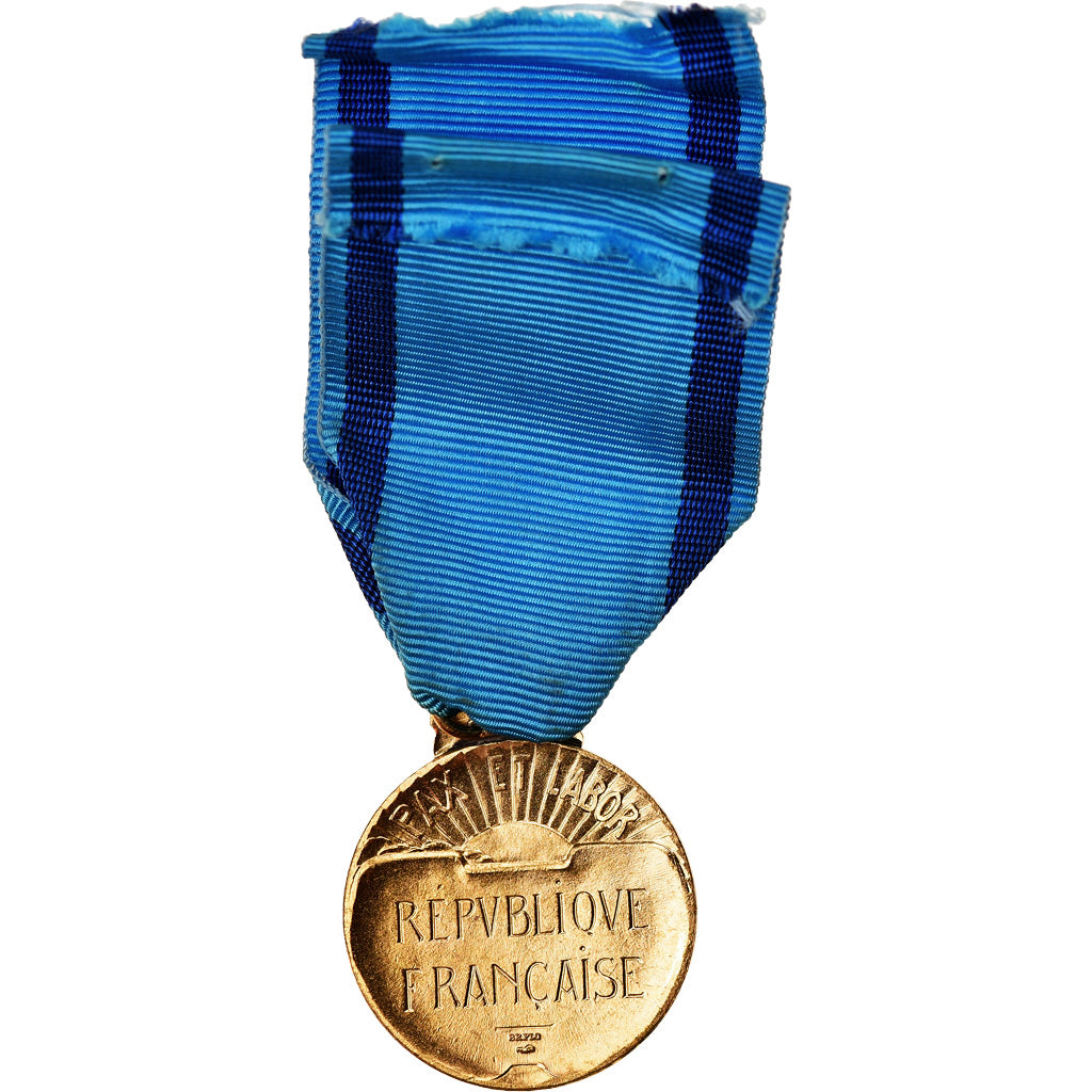 Francia, Jeunesse et sports, medalla, Sin circulación, Bronce dorado, 28