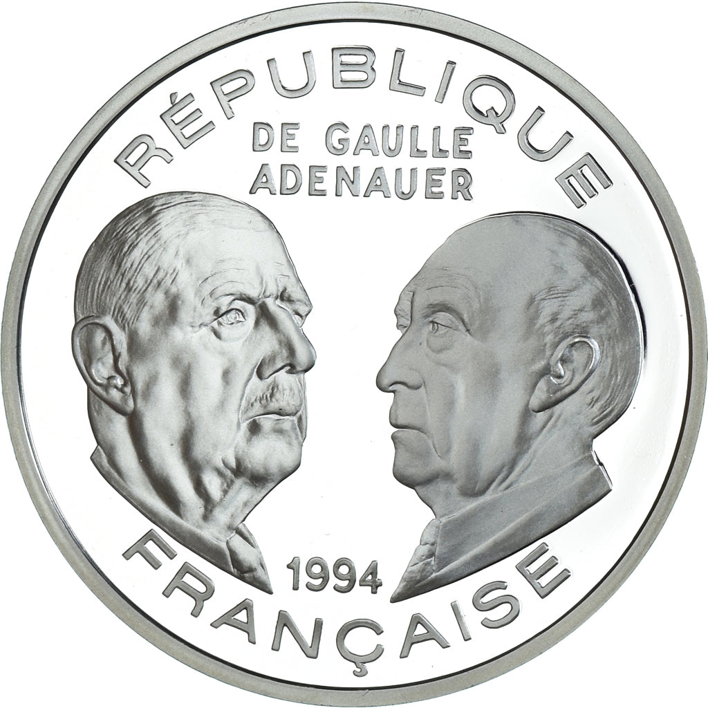 Monnaie, France, De Gaulle - Adenauer, 100 Francs, 1994, Monnaie de Paris, BE