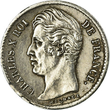 Münze, Frankreich, Charles X, 1/4 Franc, 1828, La Rochelle, SS+, Silber