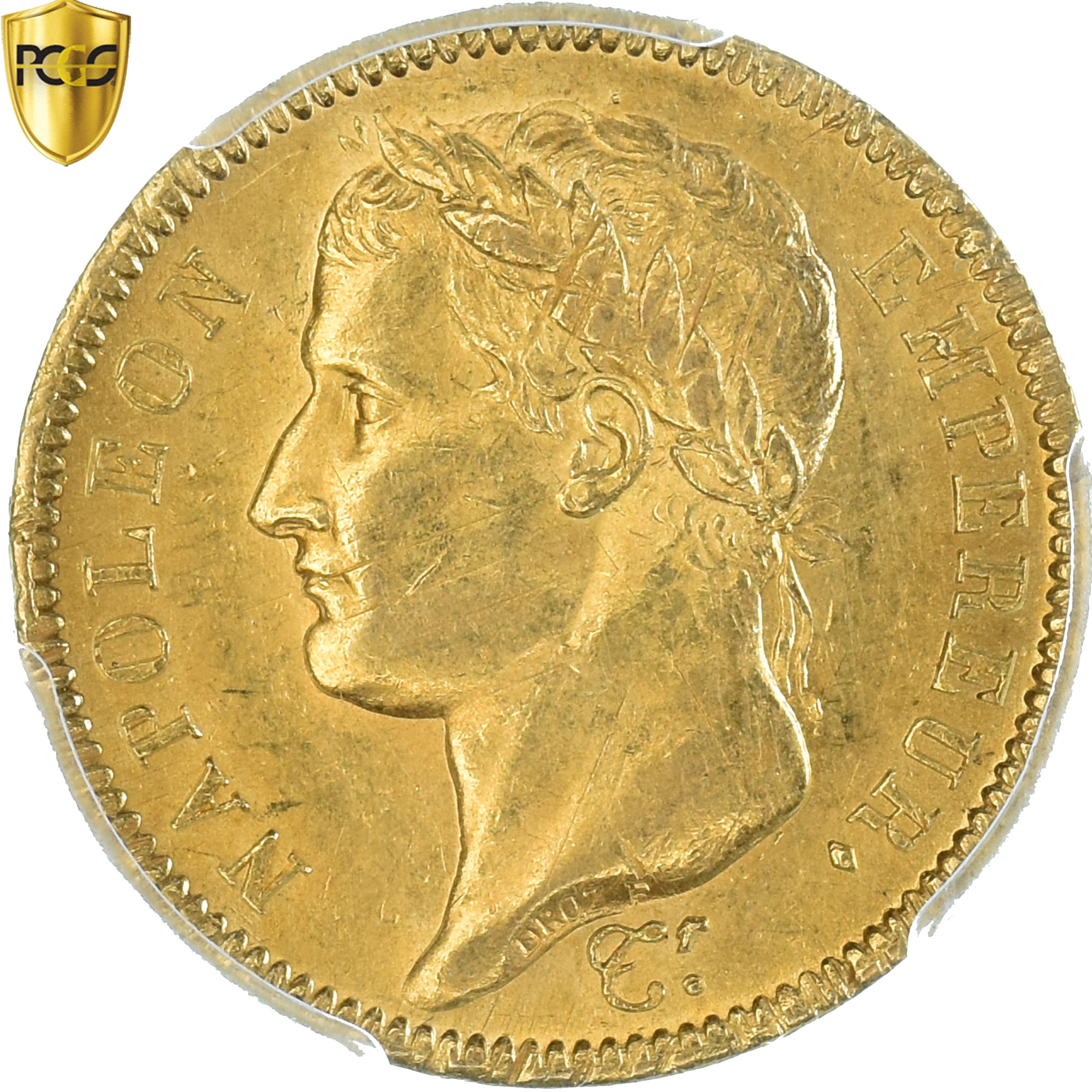 Coin, France, Napoleon I, 40 Francs, 1811, Paris, PCGS, MS62+, MS(60-62), Gold