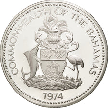 Munten, Bahama's, Elizabeth II, 5 Dollars, 1974, U.S.A., FDC, Zilver, KM:67a