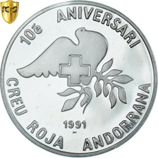 Coin, Andorra, Croix Rouge, 25 Diners, 1991, Pobjoy Mint, Proof, PCGS, PR66DCAM